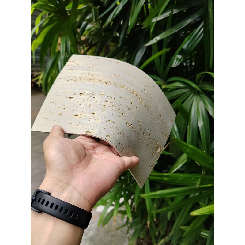 China Travertine Flexible Stone Brings Authentic Stone Texture to Any Surface